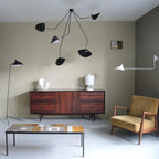 Solara Three-Arm Black Sculptural Ceiling Light