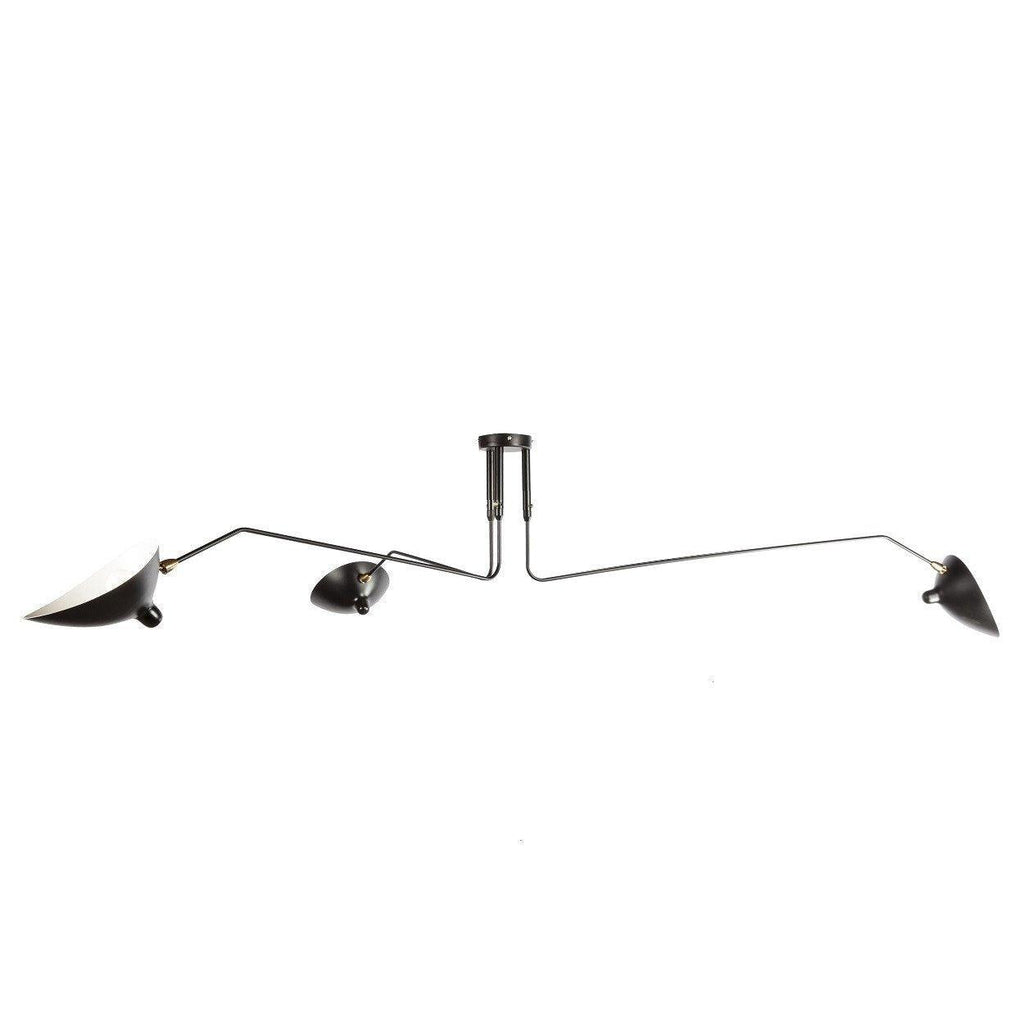 Jaler Industrial Ceiling Light with Three Arms