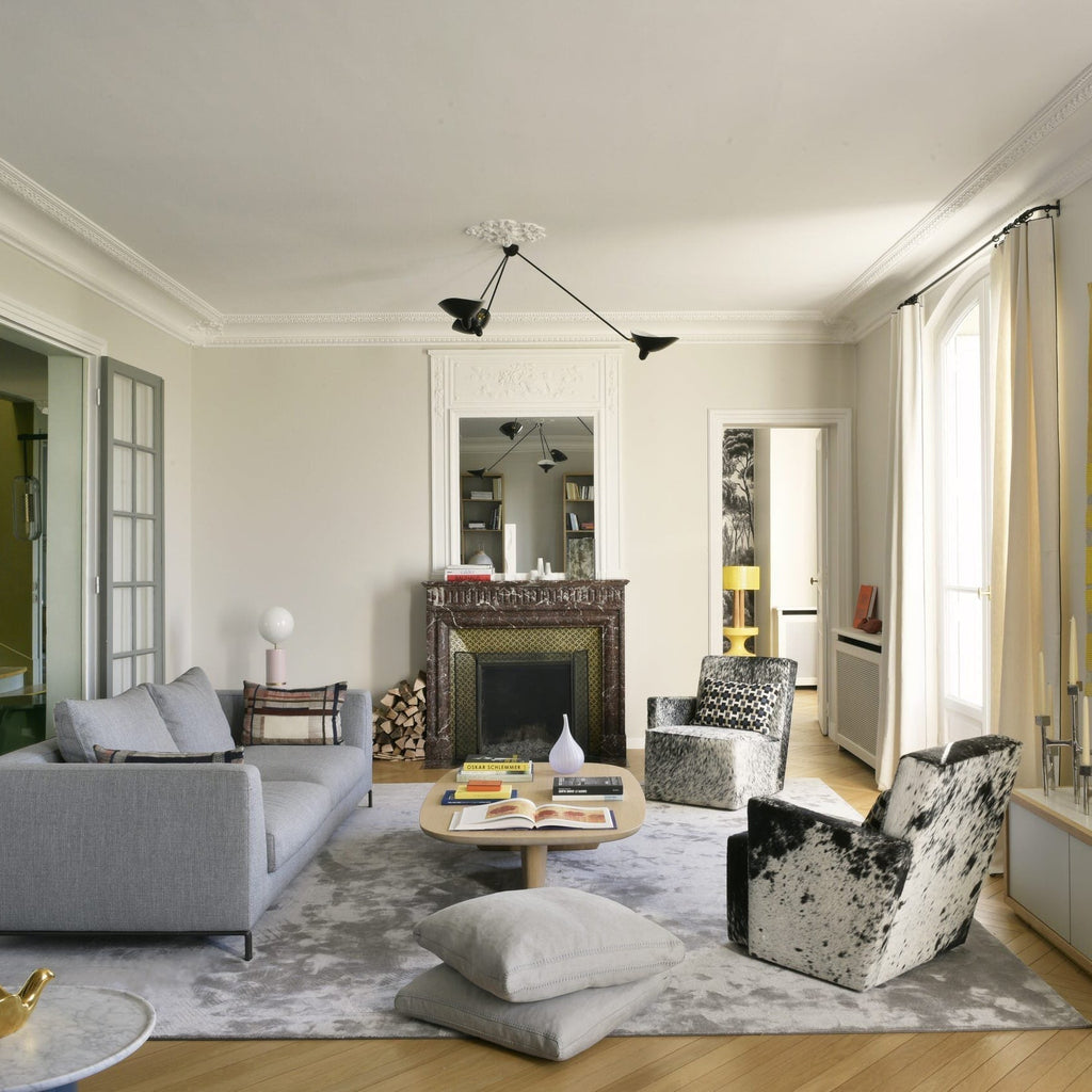 Solara Three-Arm Black Sculptural Ceiling Light