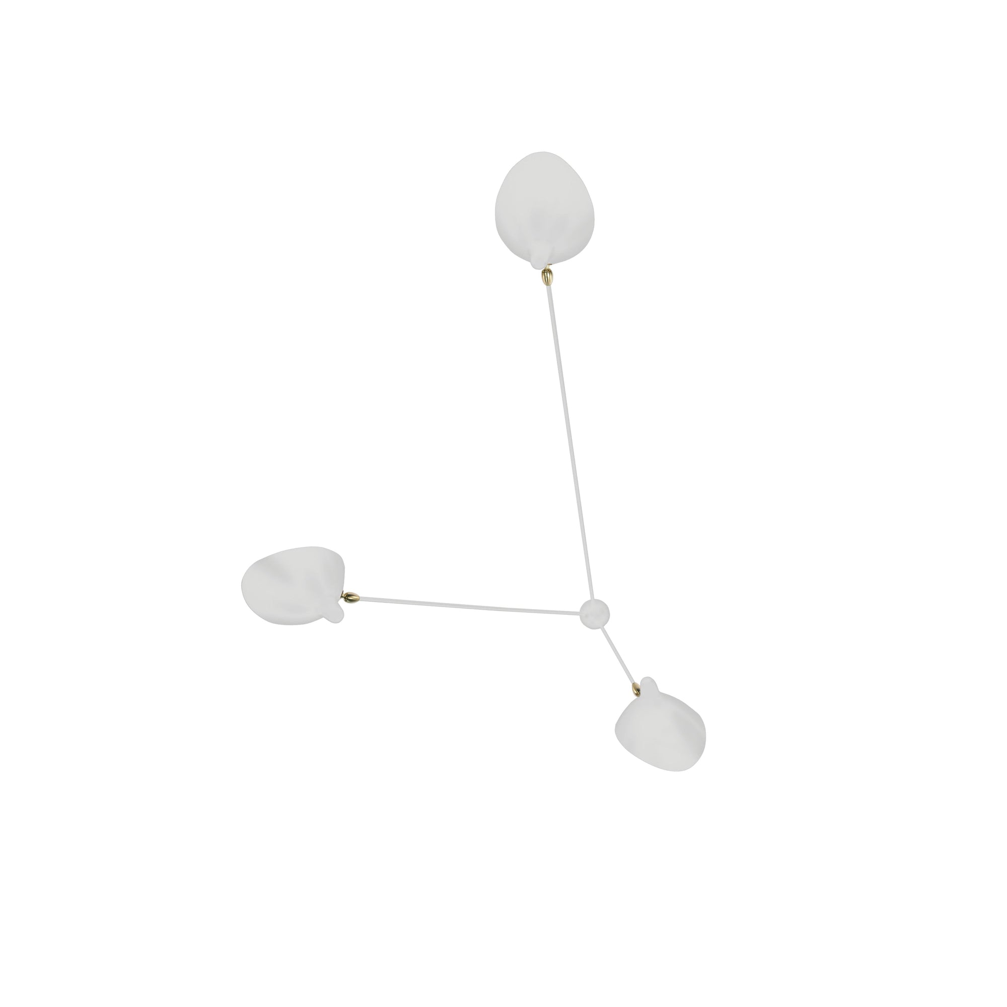 Solara Three-Arm Black Sculptural Ceiling Light