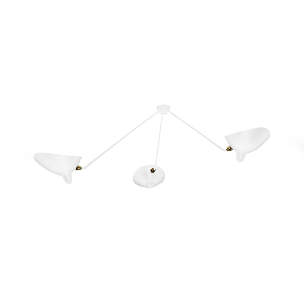 Solara Three-Arm Black Sculptural Ceiling Light