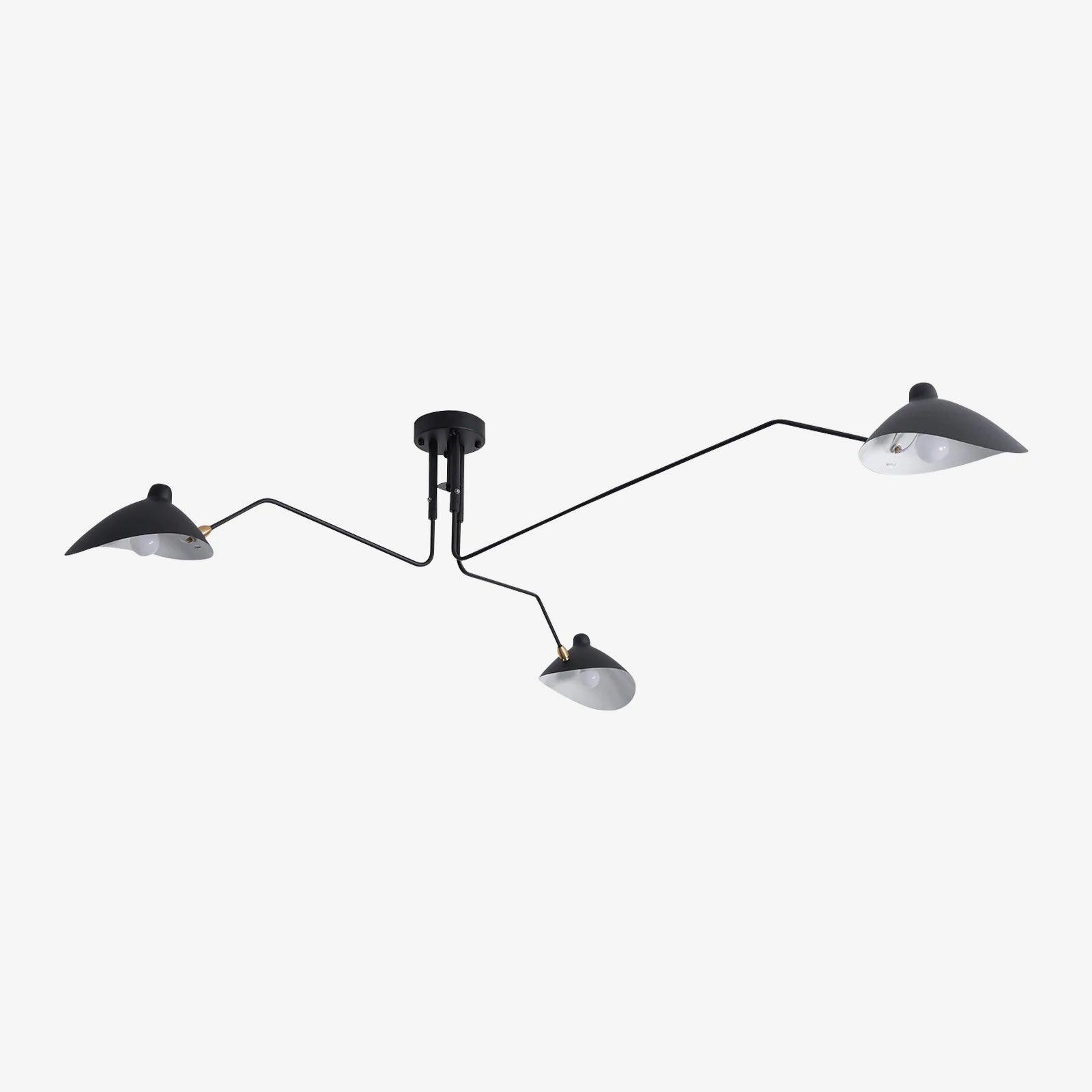 Jaler Industrial Ceiling Light with Three Arms