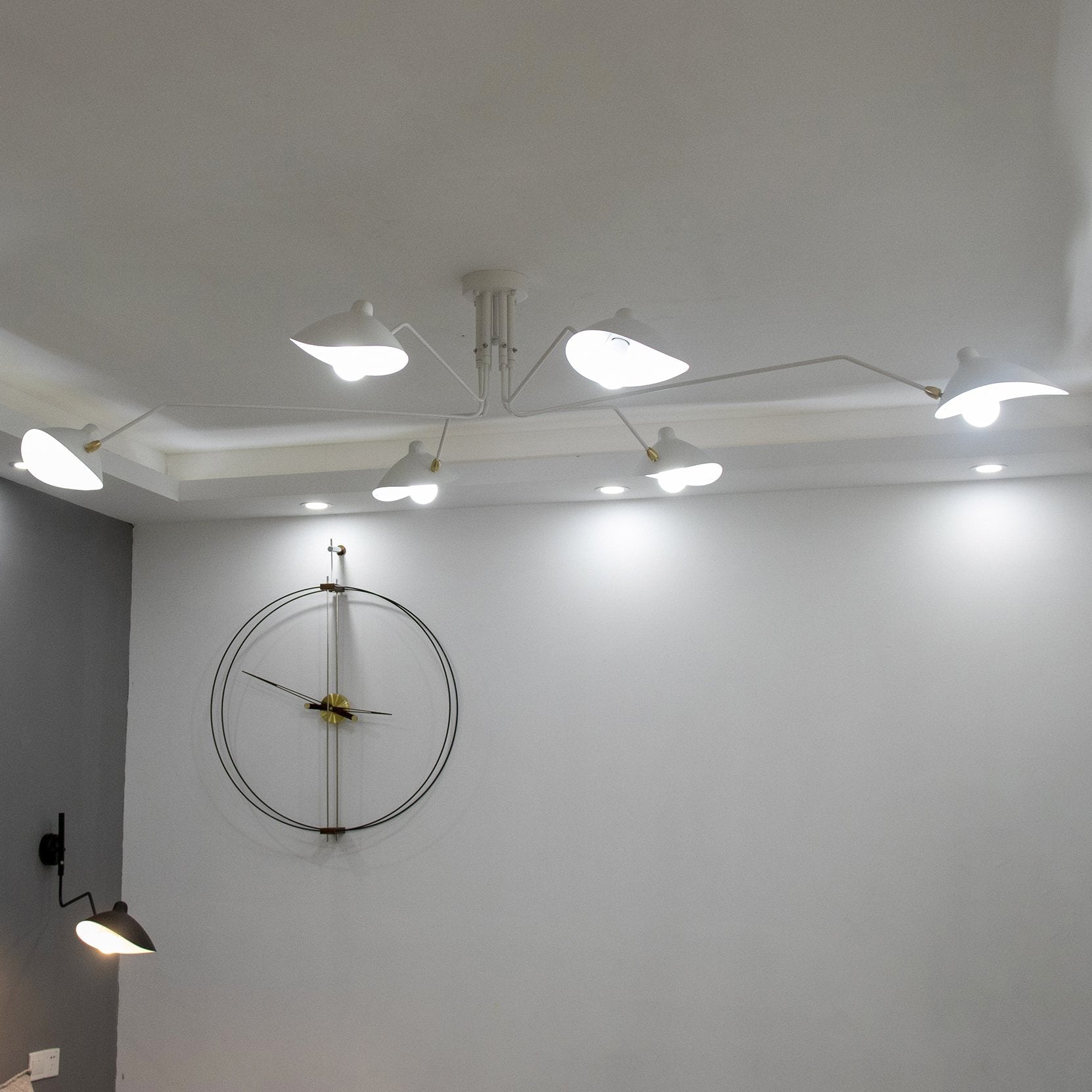 Jaler Industrial Ceiling Light with Three Arms