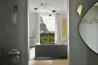 Solara Three-Arm Black Sculptural Ceiling Light