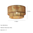 Boho Ceiling Lamp with Natural Rope