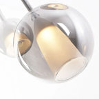 Modern Pendant Lamp with Glass Shades – Cluster Ceiling Light with Smoked Glass