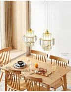 Elegant Glass Pendant Lamp Crystal – Glamour Style