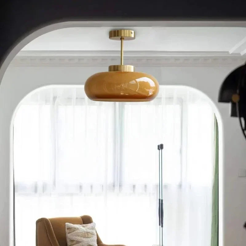 Elegant Ceiling Pendant Lamp with Glass Shade