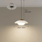 Modern Glass Pendant Lamp – Minimalist Design with Wooden Accent