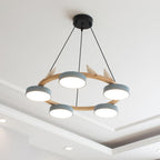 Cliff Round Chandelier with Bird