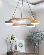 Cliff Round Chandelier with Bird