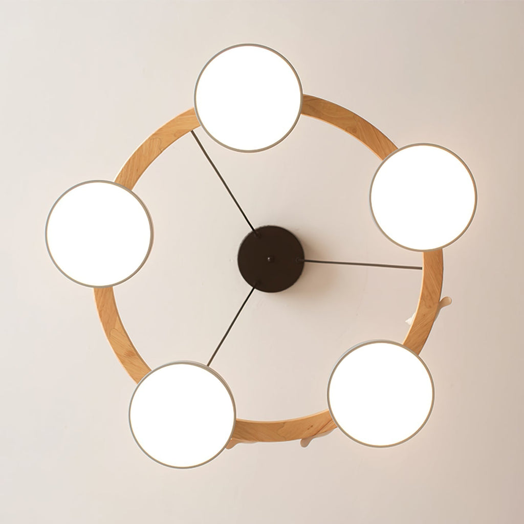 Cliff Round Chandelier with Bird