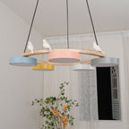 Cliff Round Chandelier with Bird