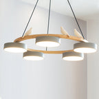 Cliff Round Chandelier with Bird