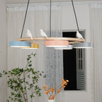 Cliff Round Chandelier with Bird