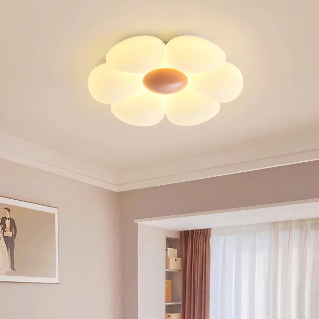 Solara Six-Petal Flower Ceiling Light for Children's Room