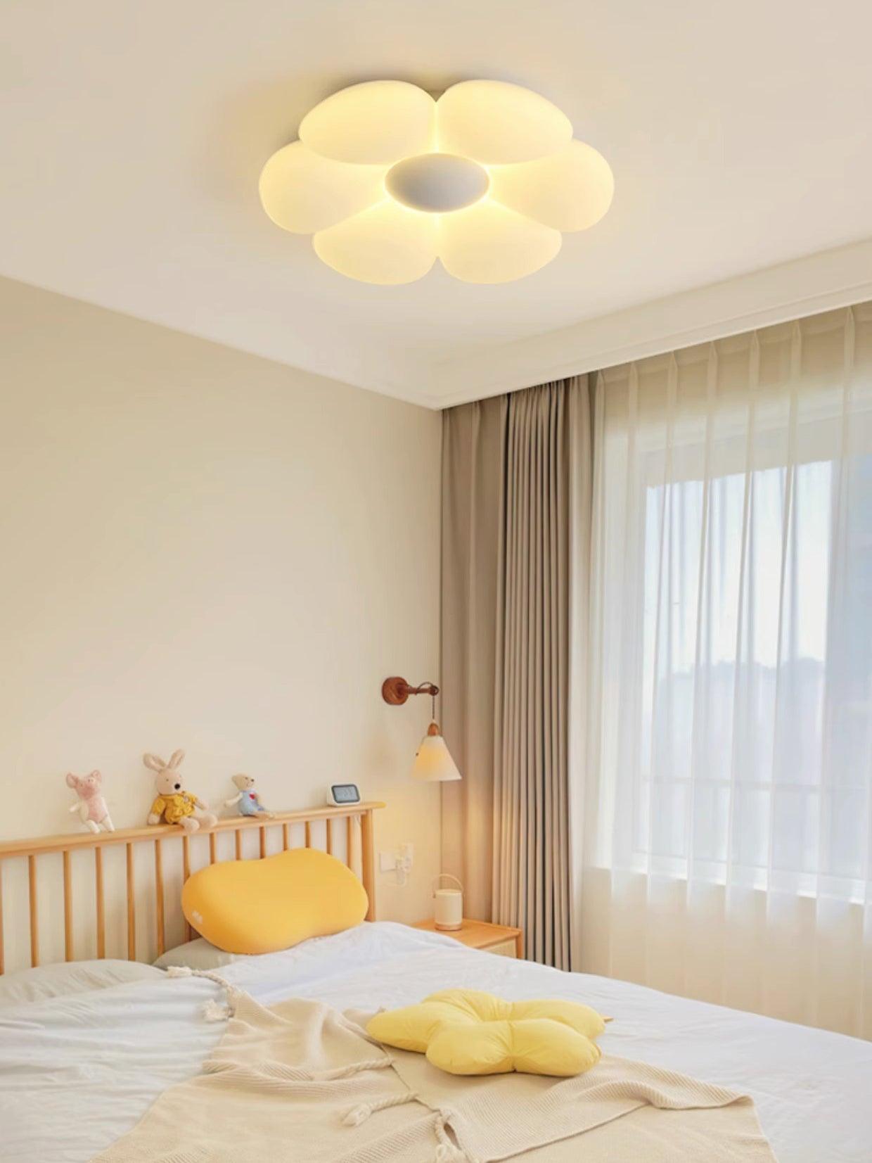 Solara Six-Petal Flower Ceiling Light for Children's Room