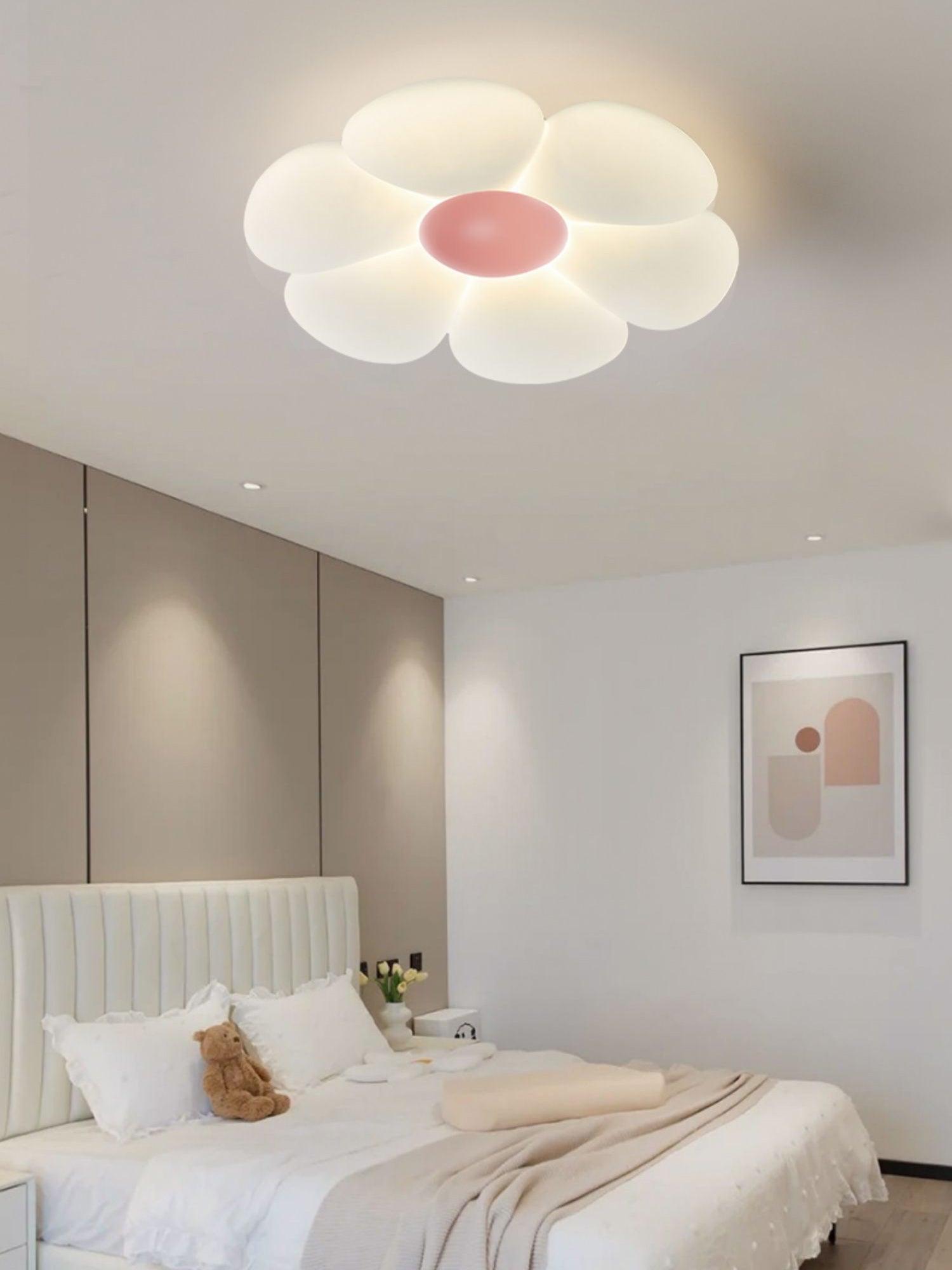 Solara Six-Petal Flower Ceiling Light for Children's Room