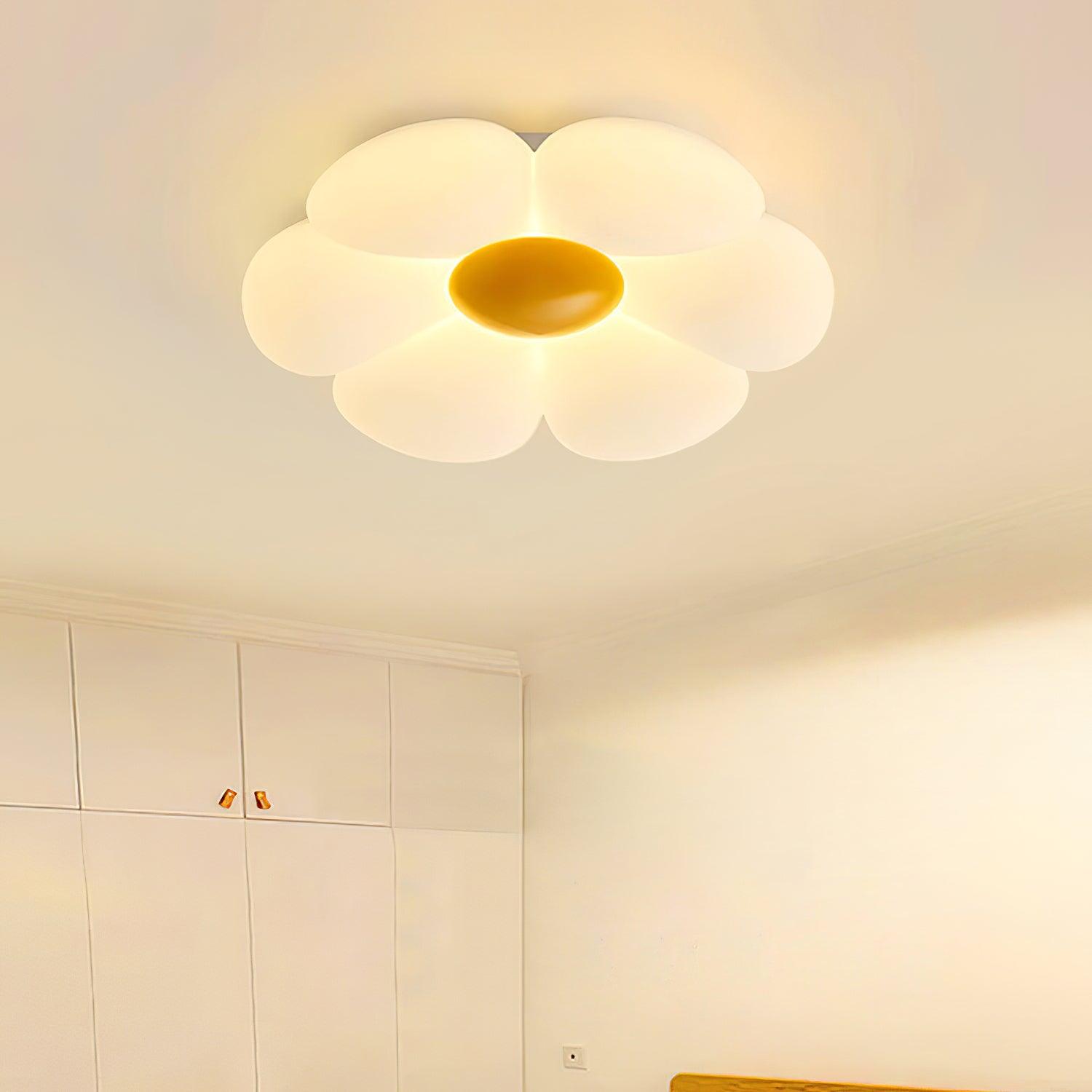 Solara Six-Petal Flower Ceiling Light for Children's Room