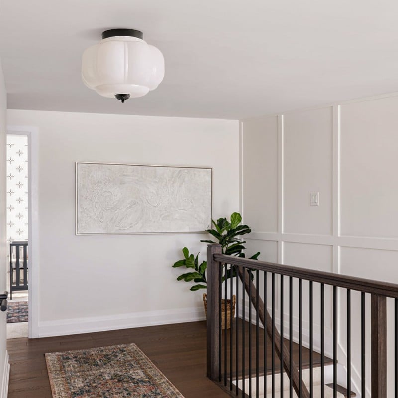 Sól Eloise Glass Semi Flush Mount Ceiling Light