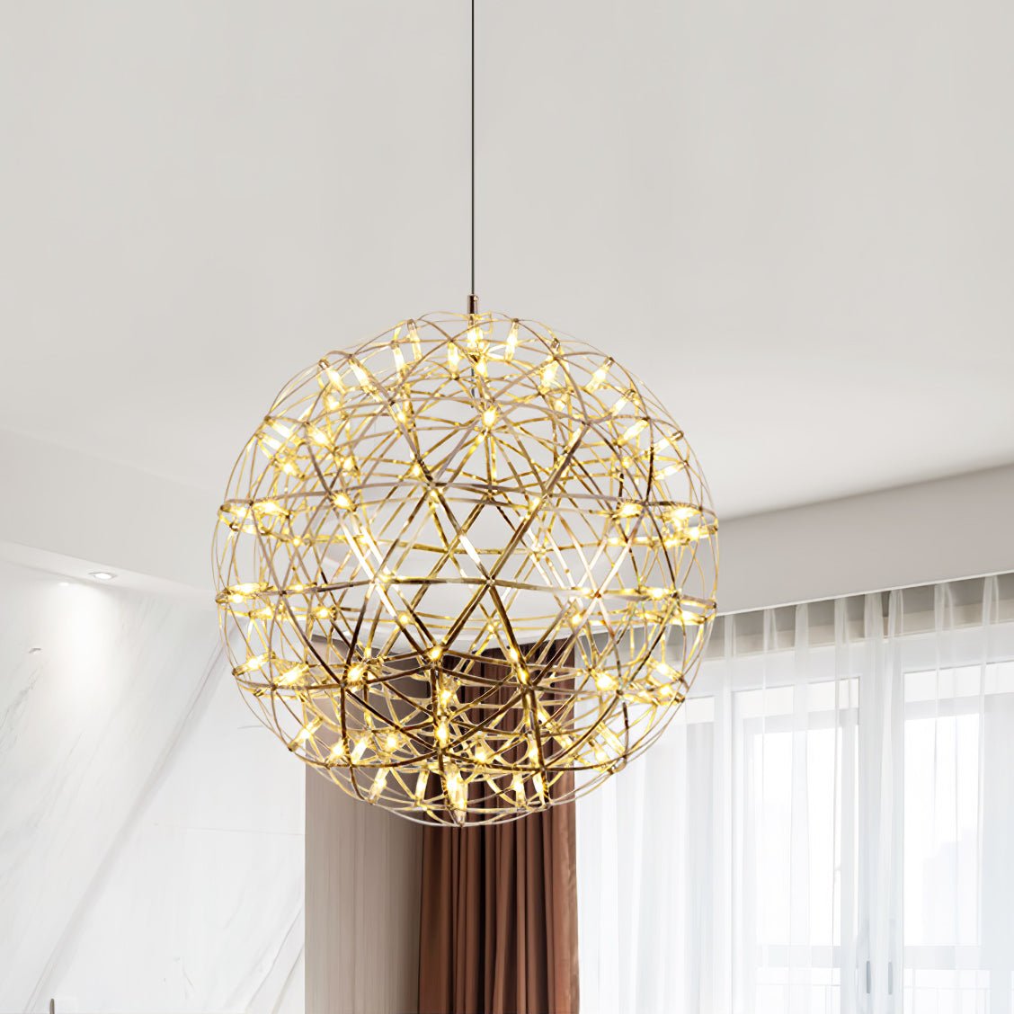 Ivthayra Luxury Postmodern Golden Ball Suspension