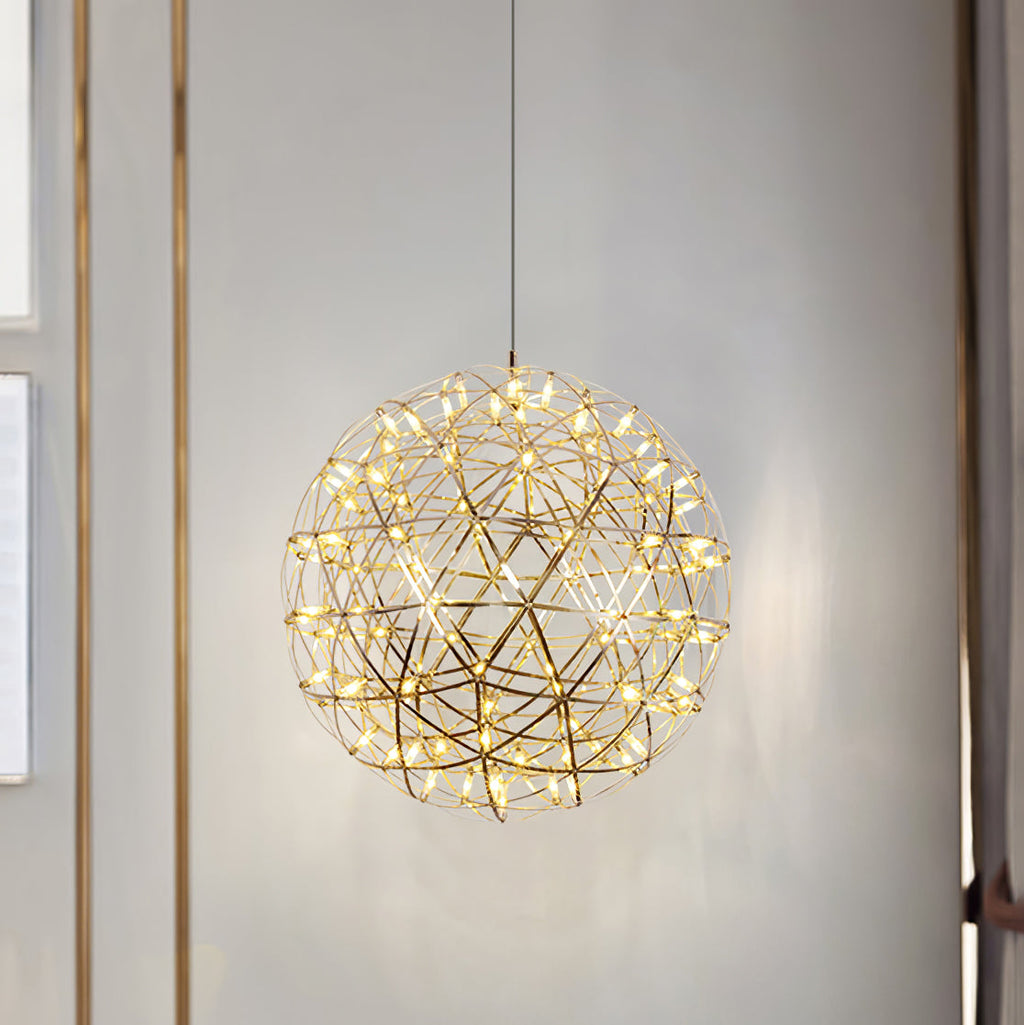 Ivthayra Luxury Postmodern Golden Ball Suspension
