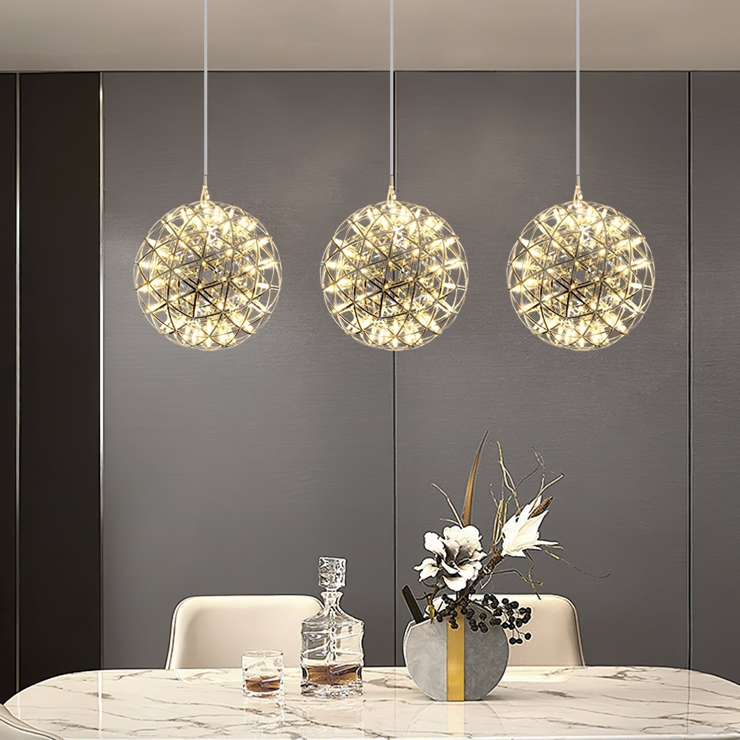 Ivthayra Postmodern Luxury Sphere Gold Pendant Light