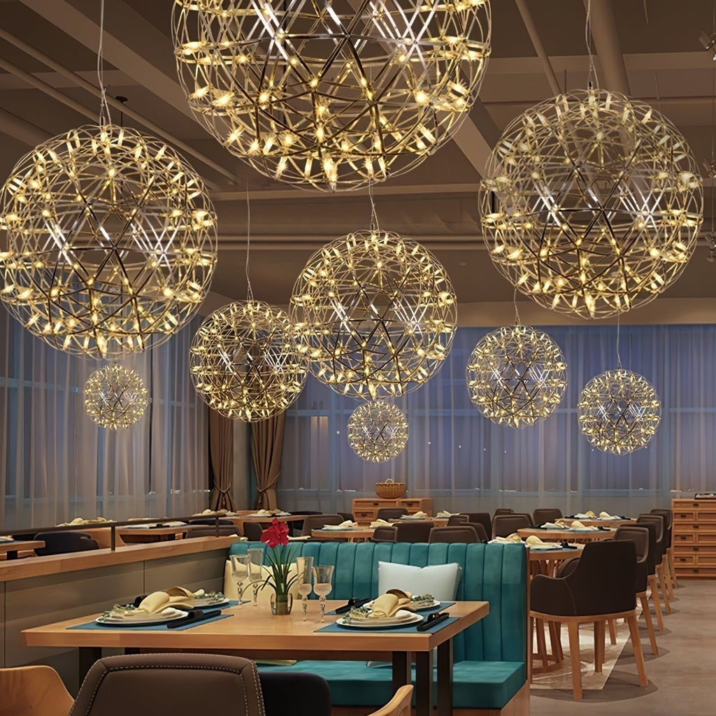 Ivthayra Luxury Postmodern Golden Ball Suspension