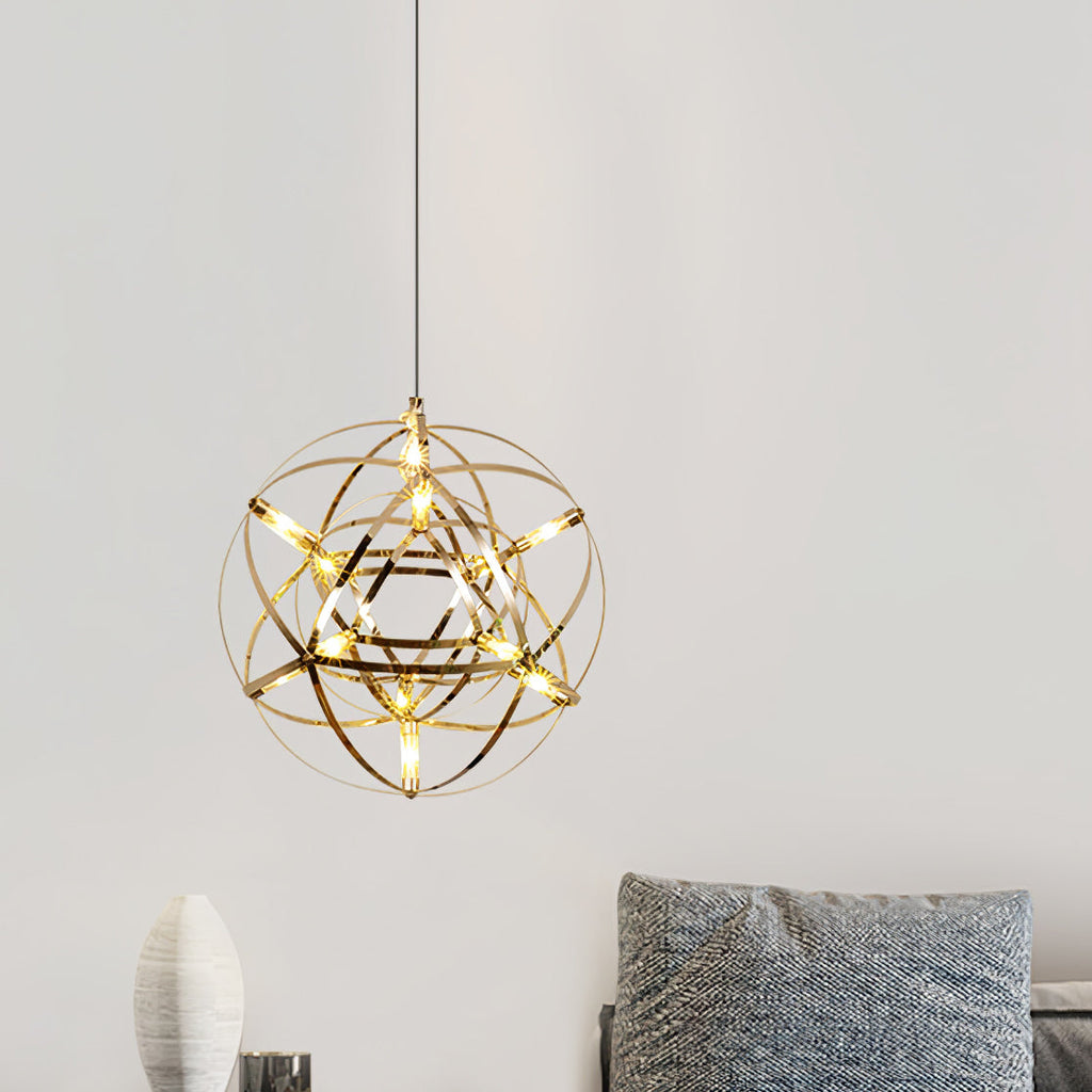Ivthayra Luxury Postmodern Golden Ball Suspension
