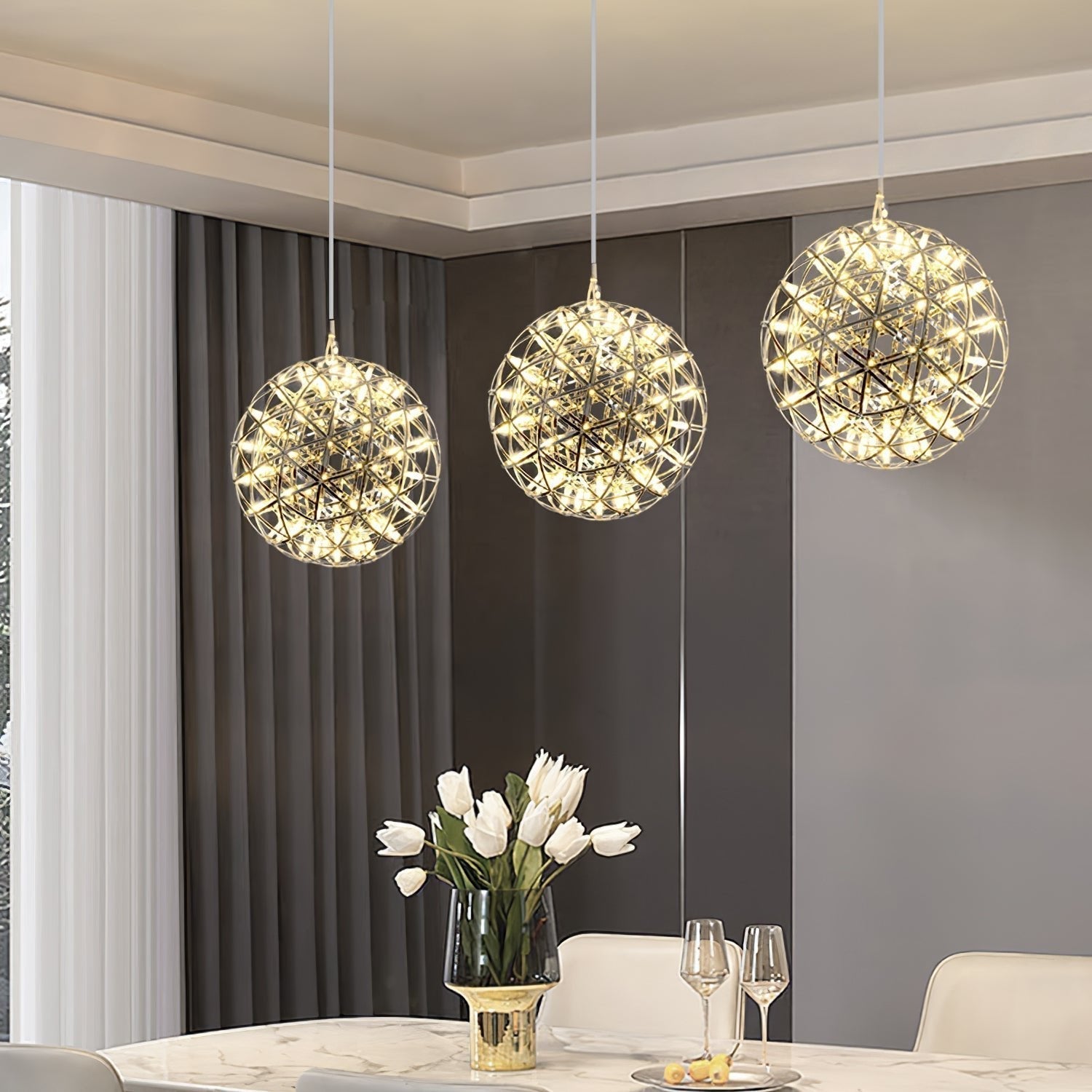 Ivthayra Postmodern Luxury Sphere Gold Pendant Light
