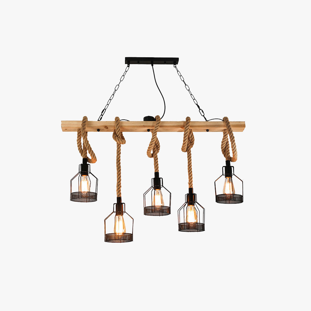 Epoch Industrial Retro LED Suspension Lamp in Black Metal, For Bar