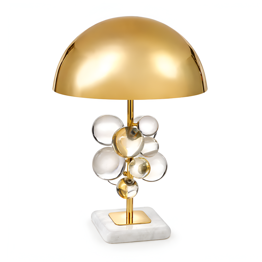 Brielle - Golden Mushroom Table Lamp Crystal Ball Design
