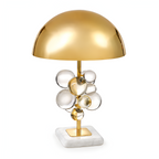Brielle - Golden Mushroom Table Lamp Crystal Ball Design