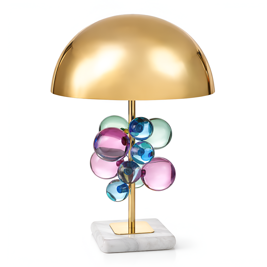 Brielle - Golden Mushroom Table Lamp Crystal Ball Design