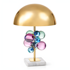 Brielle - Golden Mushroom Table Lamp Crystal Ball Design