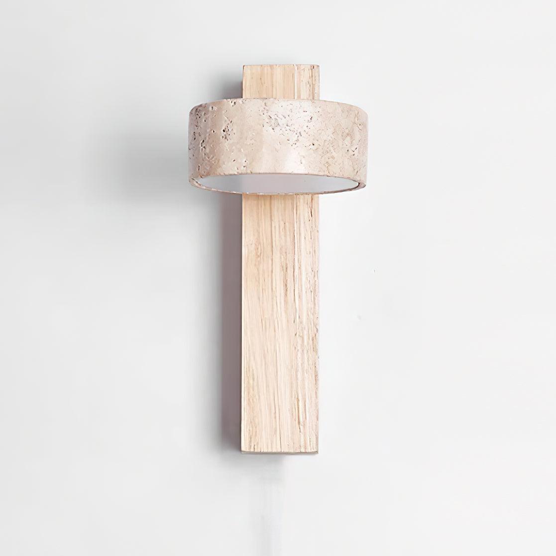 Jovan Wall Light Made of Travertine and Wood