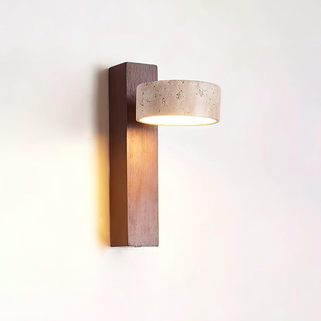 Jovan Wall Light Made of Travertine and Wood