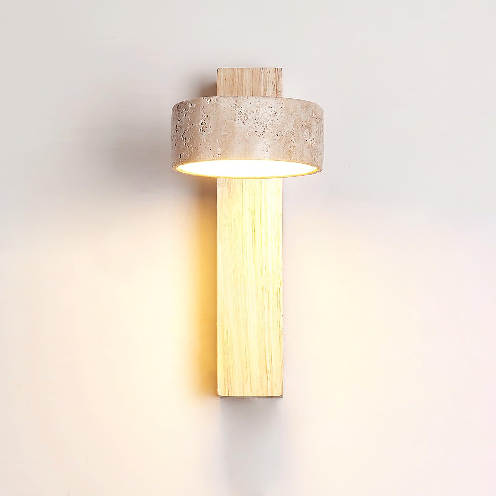 Jovan Wall Light Made of Travertine and Wood