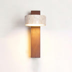 Jovan Wall Sconce in Travertine & Wood