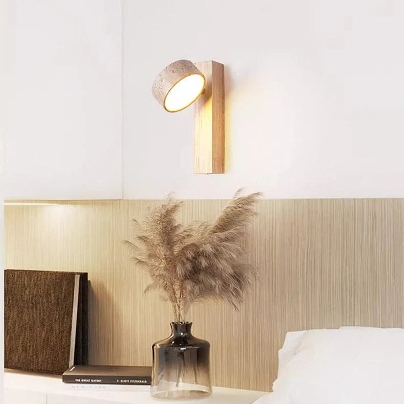 Thales Travertine Rotatable Wall Lamp