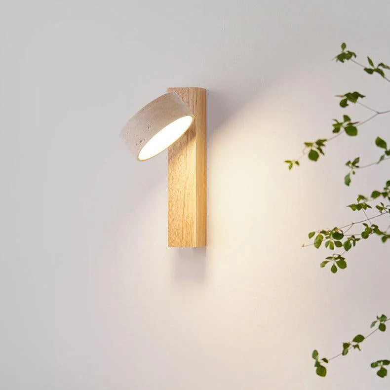Thales Travertine Rotatable Wall Lamp