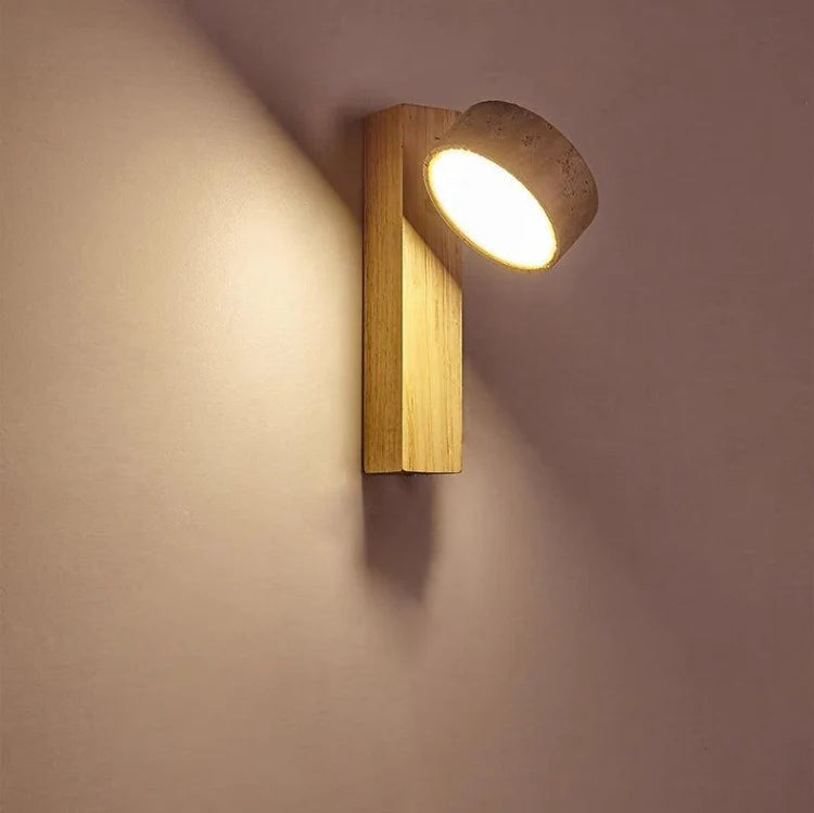 Thales Travertine Rotatable Wall Lamp