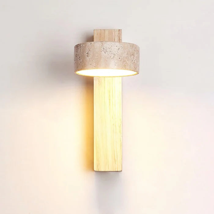 Thales Travertine Rotatable Wall Lamp