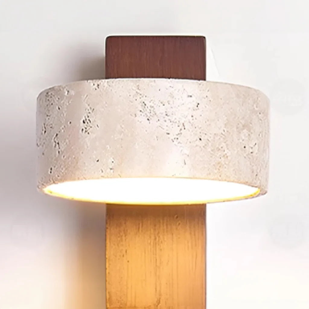 Thales Travertine Rotatable Wall Lamp