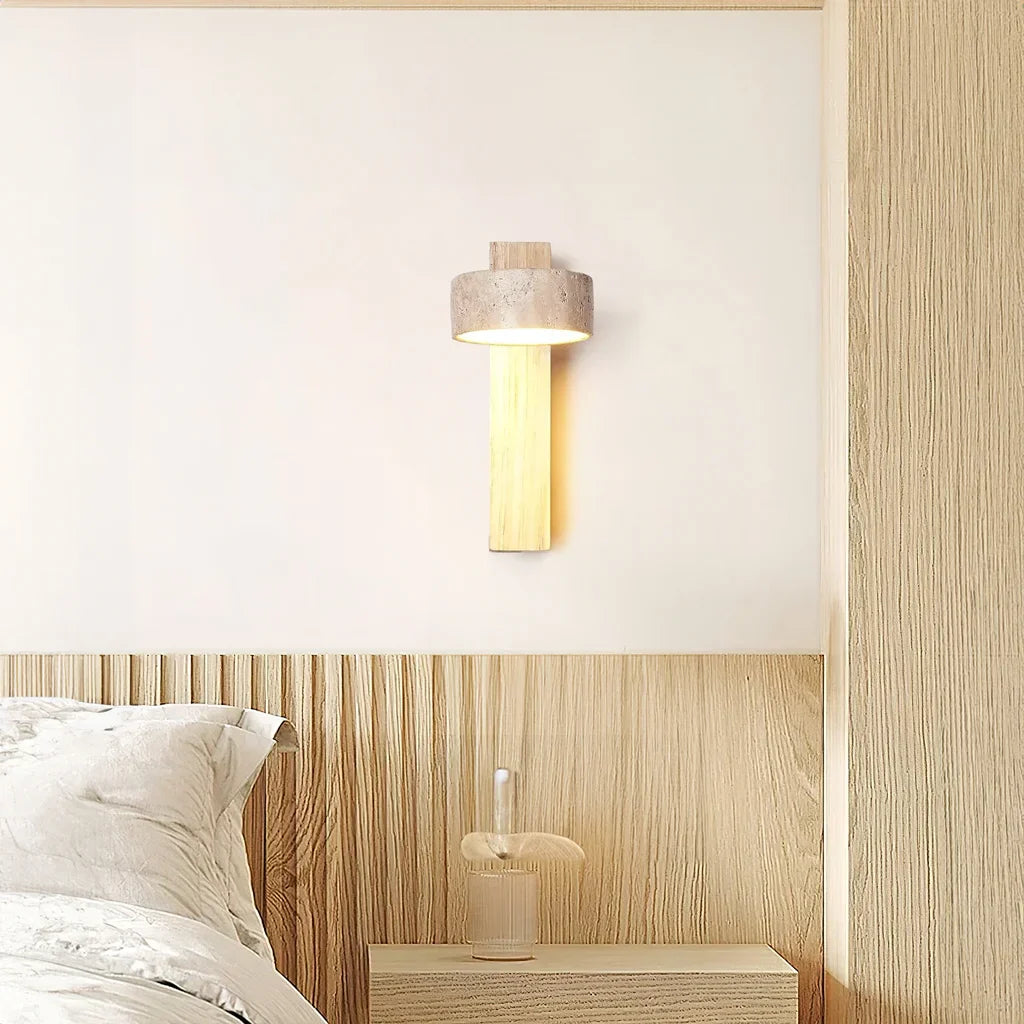Thales Travertine Rotatable Wall Lamp