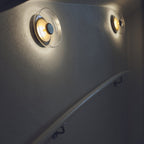 Minimalist Brass & Glass Round Wall Sconce LED 1-Light
