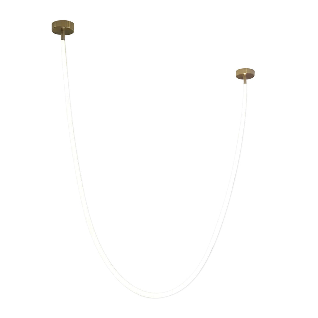 Solara Pendant Light Flexible Curve Silicone Brass