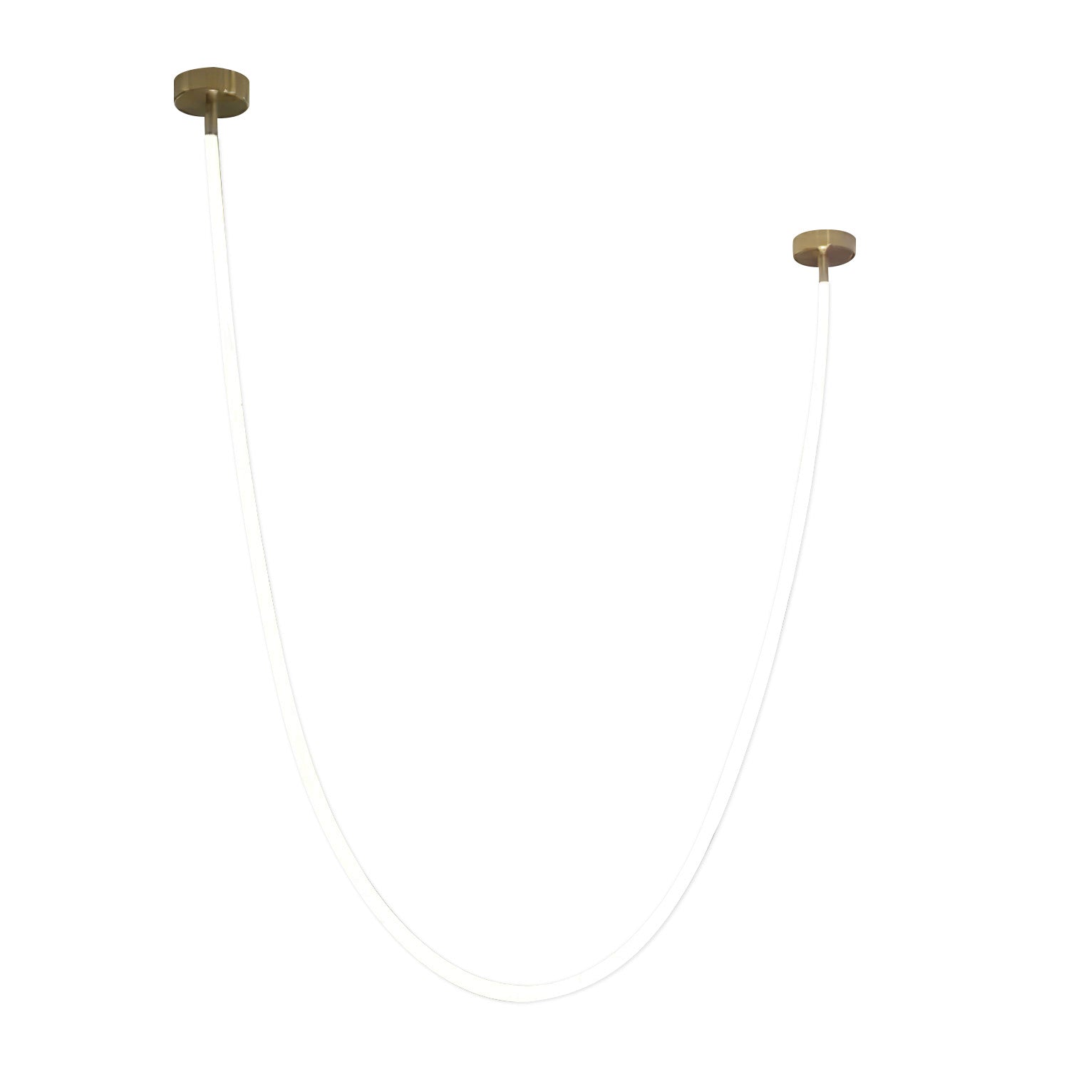 Solara Pendant Light Flexible Curve Silicone Brass