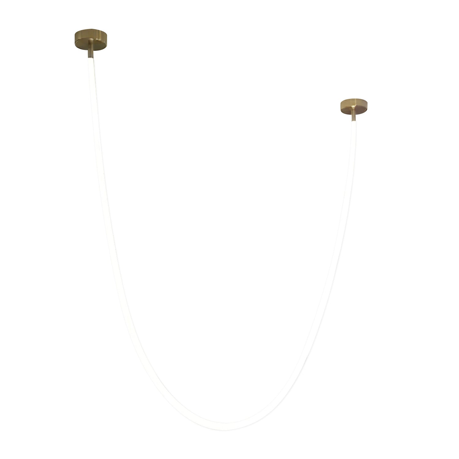 Solara Pendant Light Flexible Curve Silicone Brass