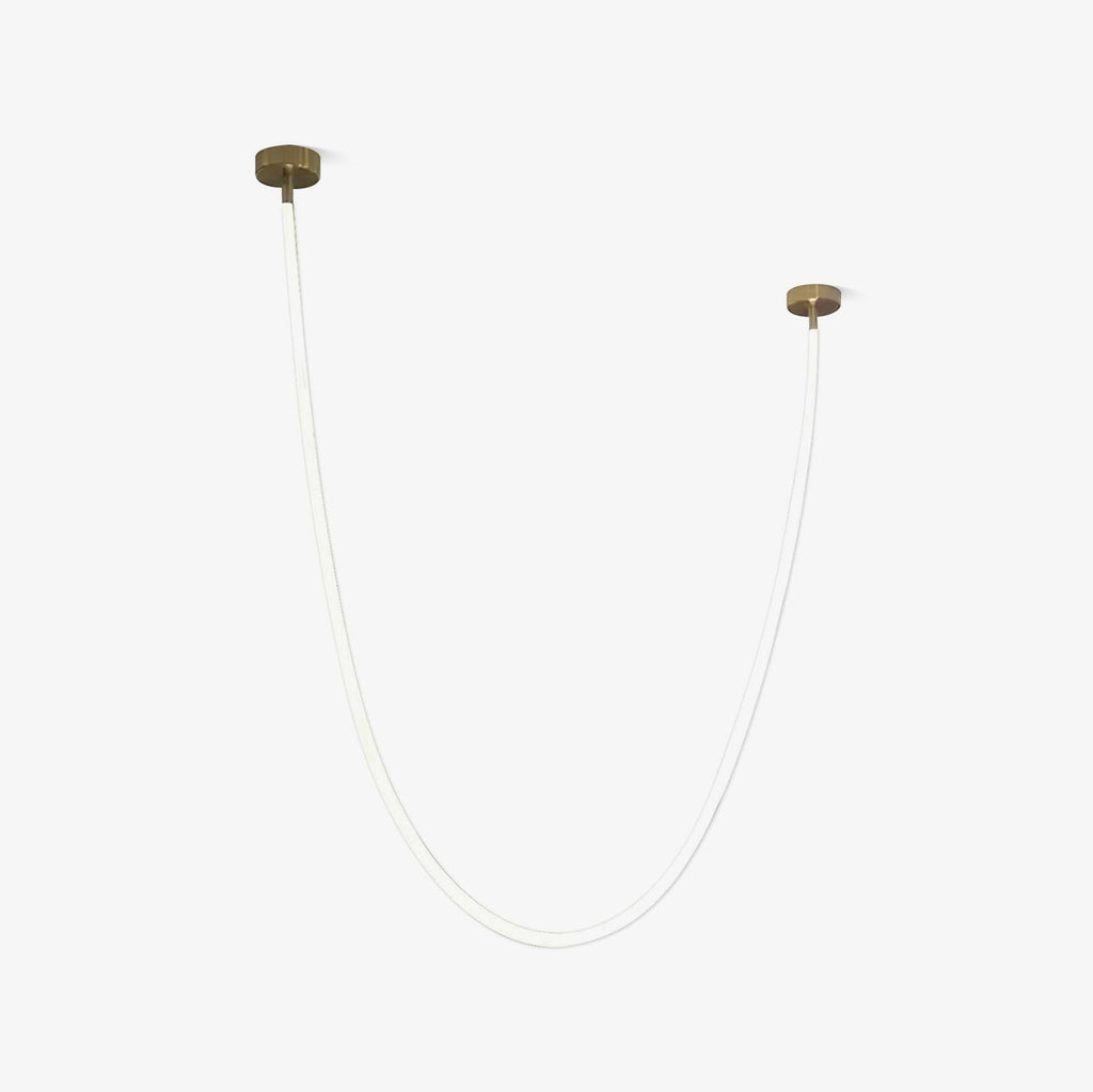 Solara Pendant Light Flexible Curve Silicone Brass